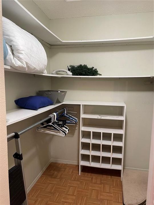 Large walk in closet in primary bedroom