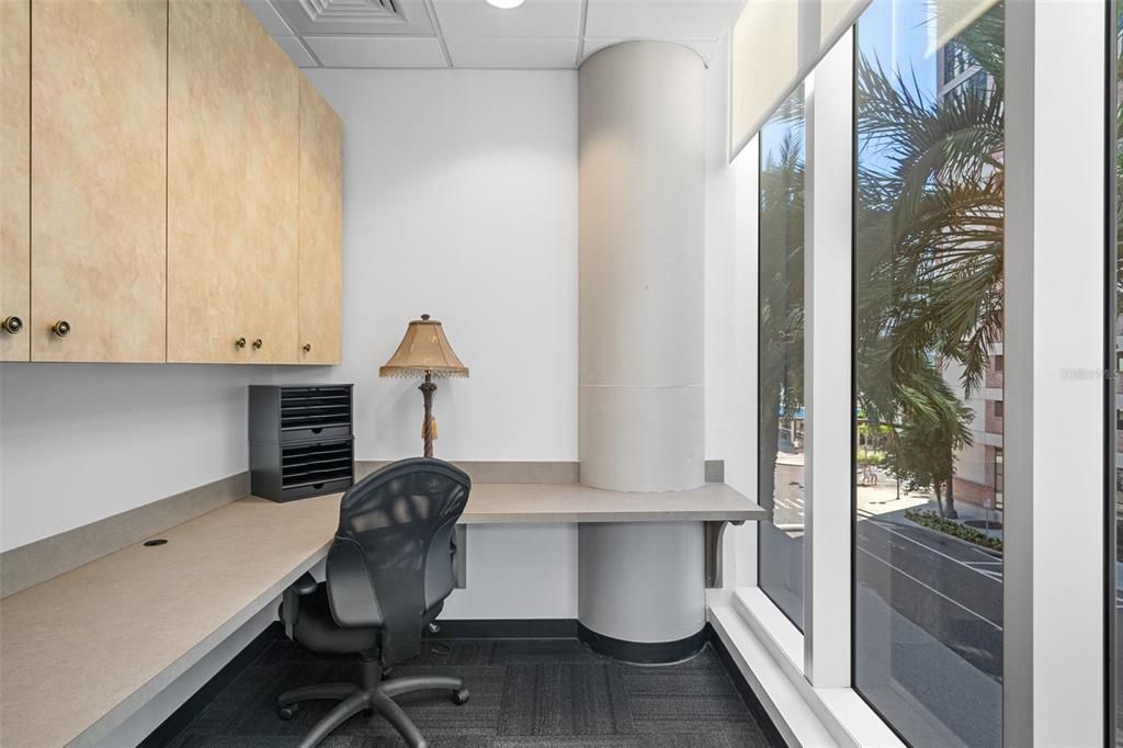 Even some of the private offices have floor to ceiling windows.