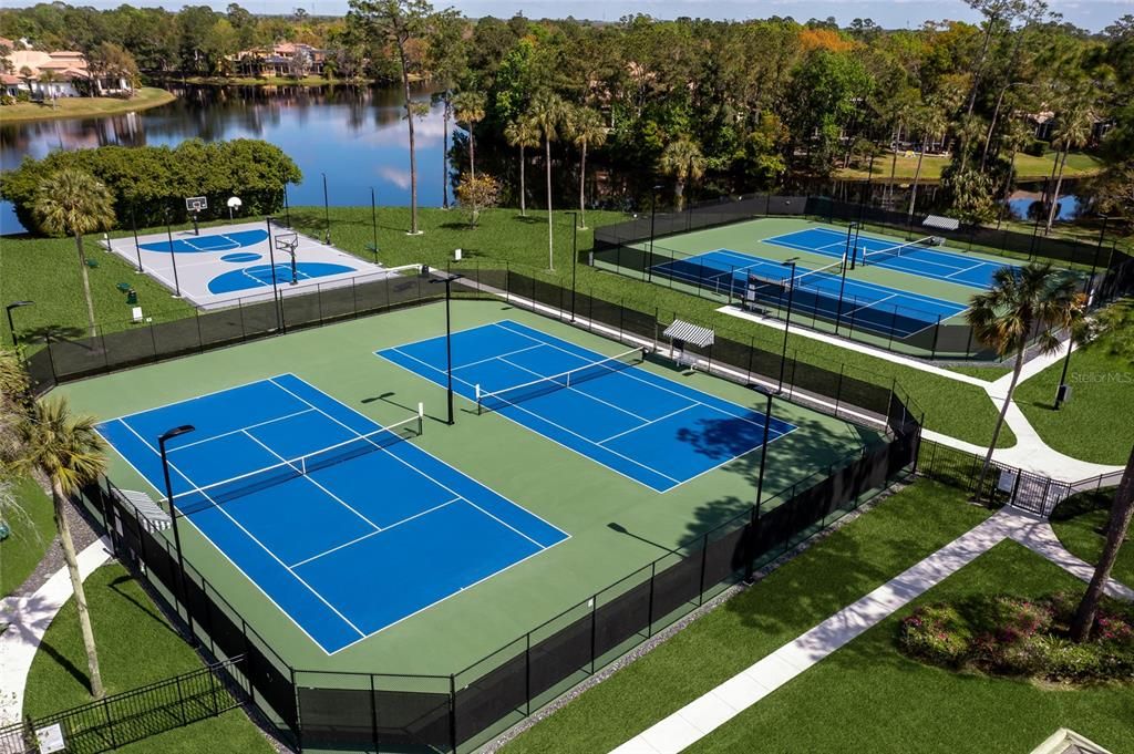 Community tennis courts