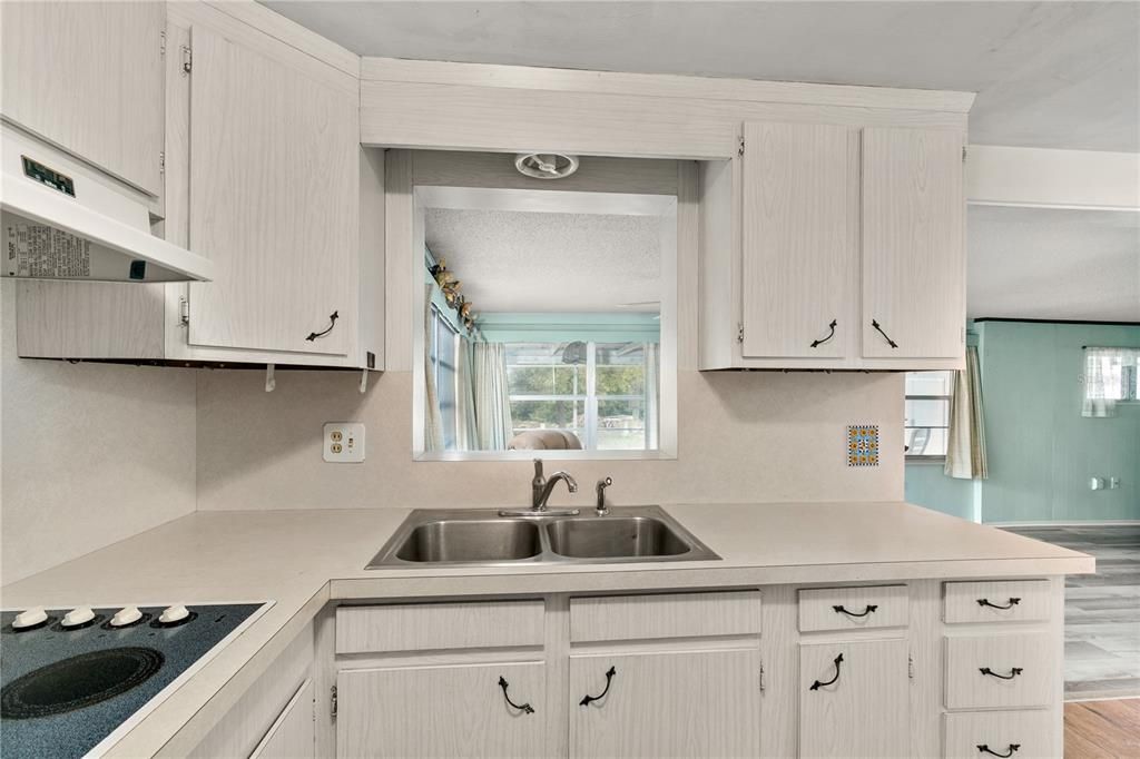 Kitchen with Pass through to Florida Room