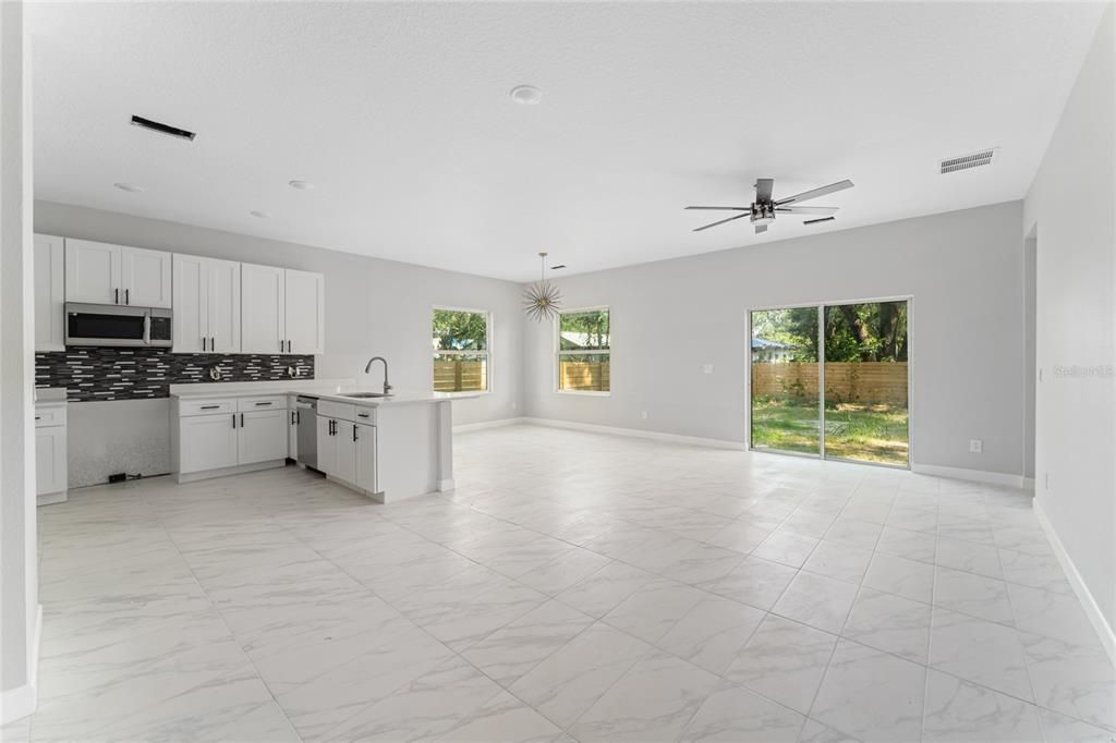 Kitchen and Living Room