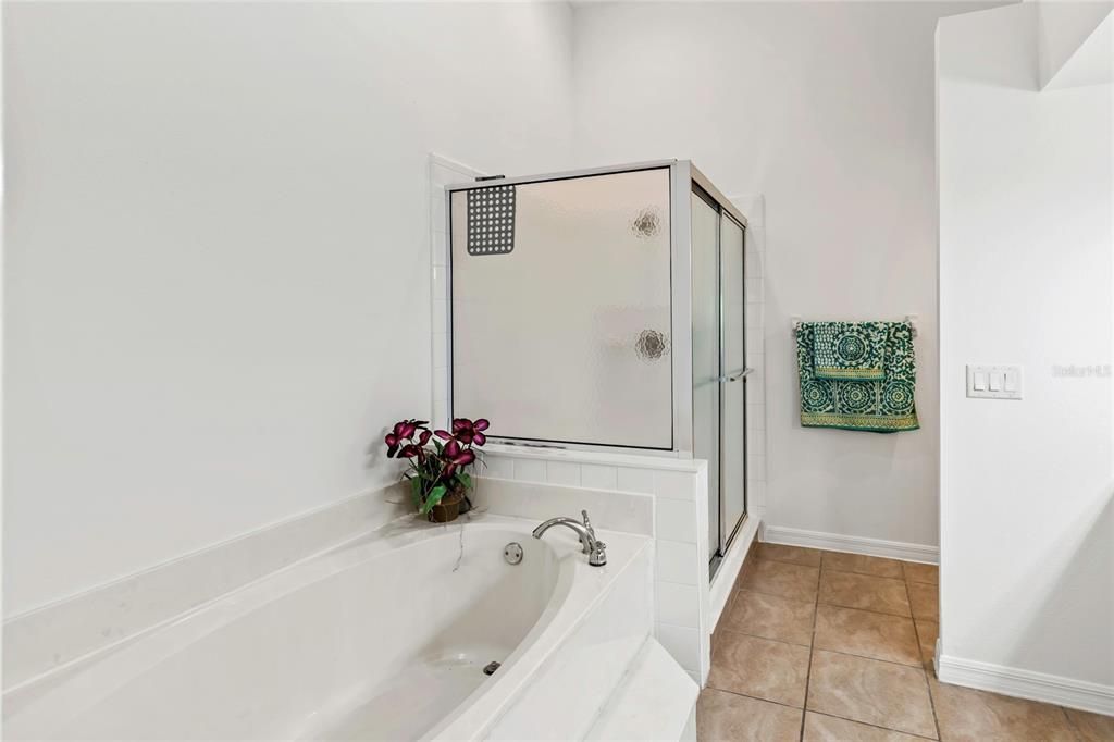 Primary Bathroom with Garden Tub & Shower Combo