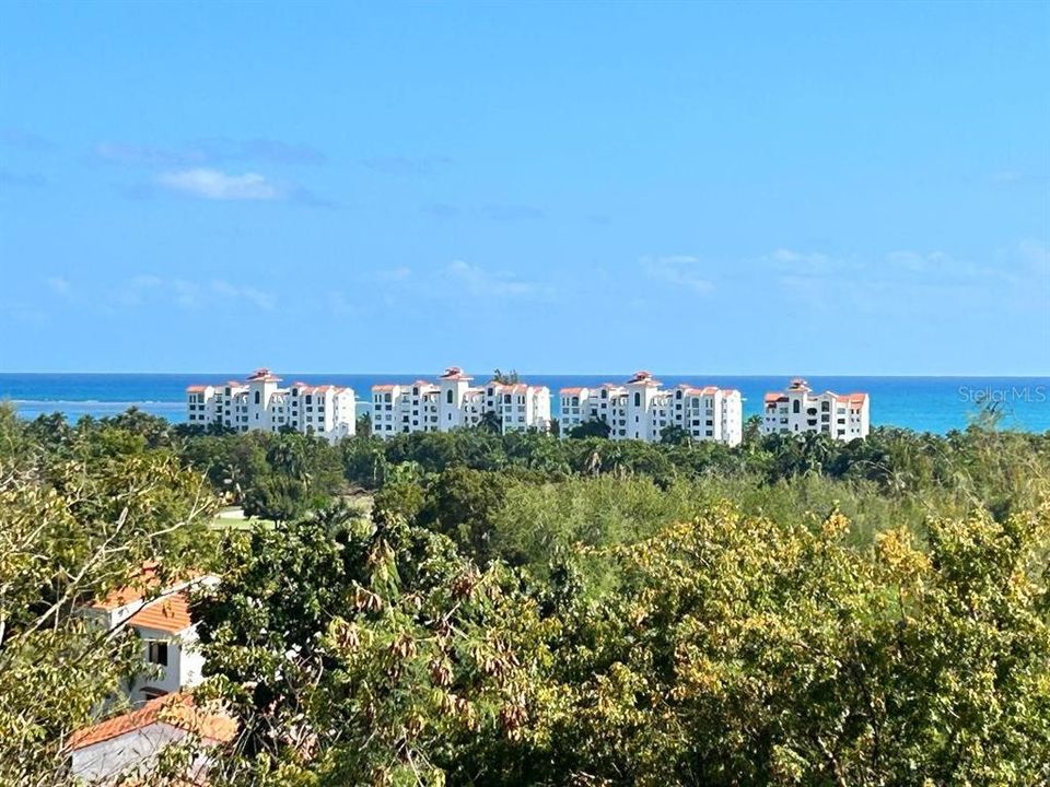 View of Ocean Sixteen from Rio Mar hills.