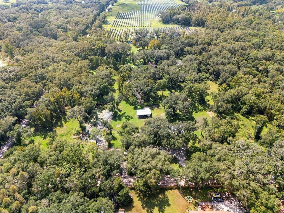 Aerial view of land