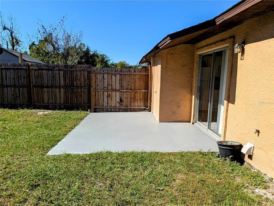 Patio for entertaining or sunning