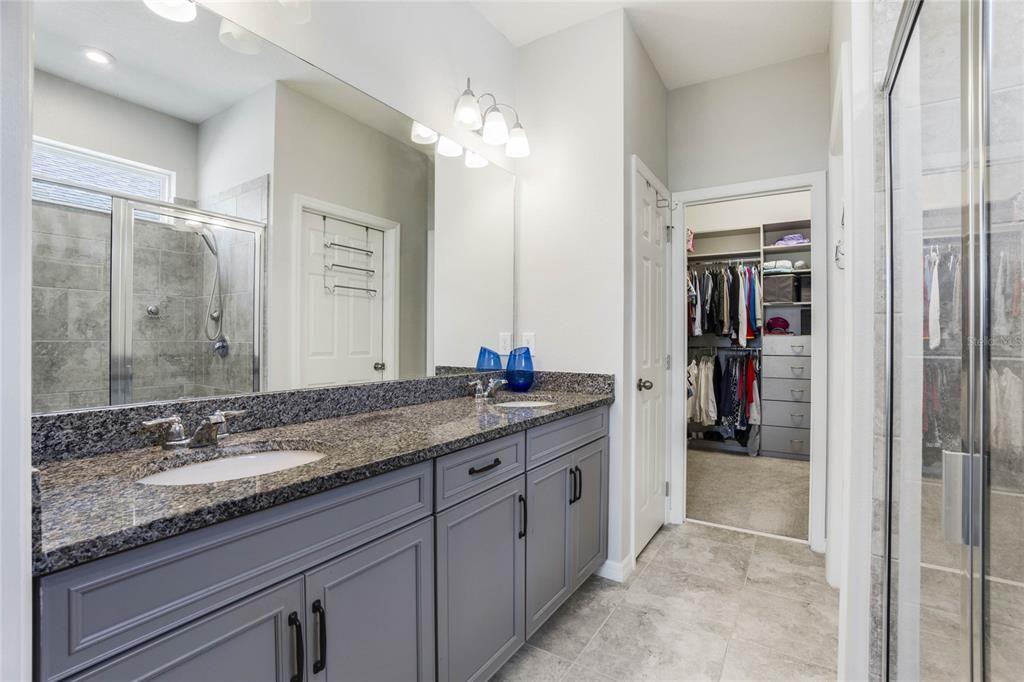 Master Bathroom has a large linen closet.