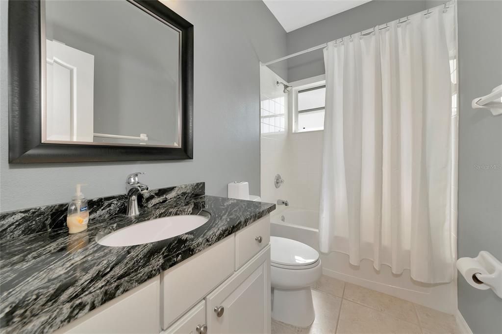 Guest bedroom hall bath.