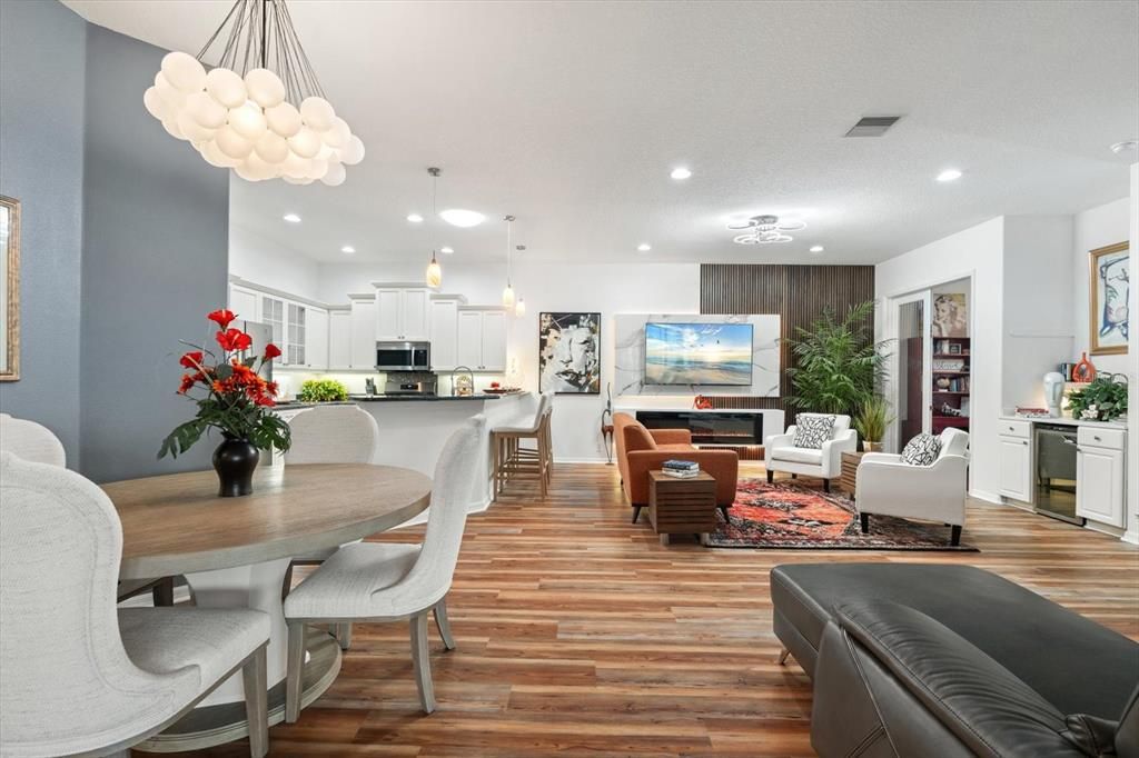 Living Room with Fireplace Entertainment Center