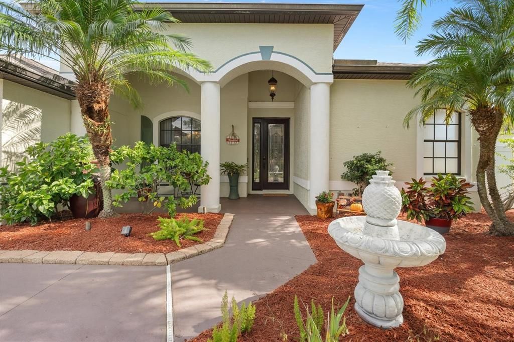 Front Porch and Glass Entry way Door