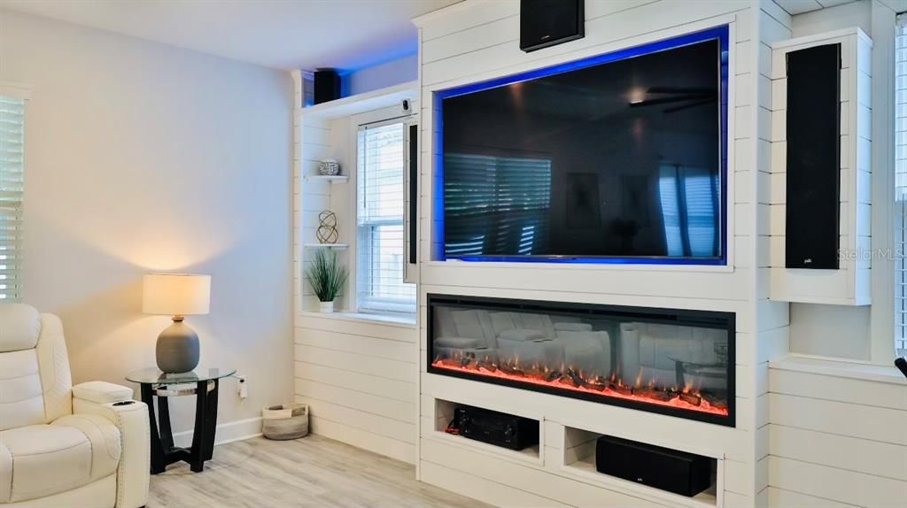 Beautiful built in Electric fire Place for effect