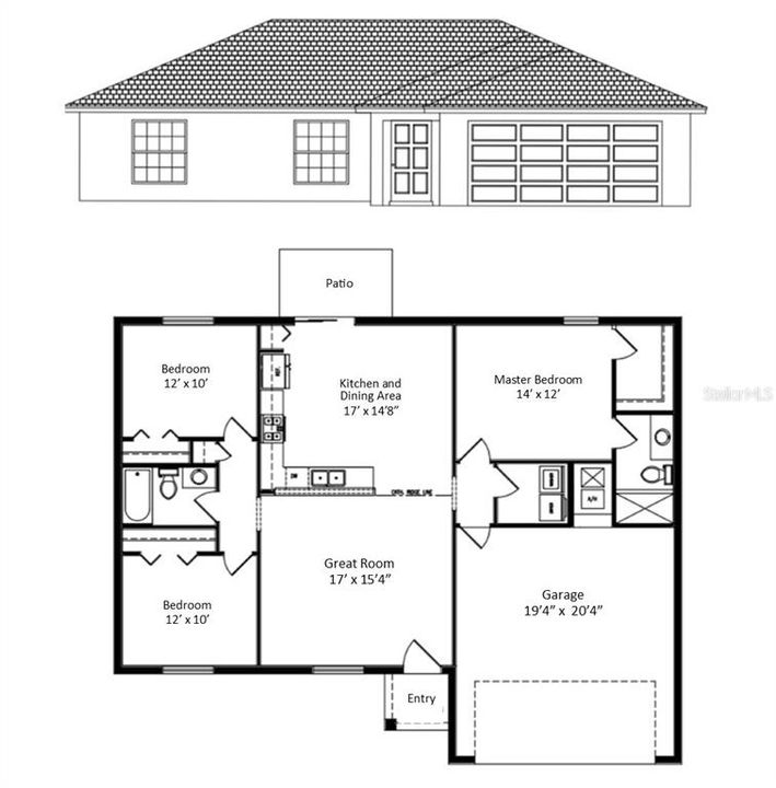 На продажу: $264,900 (3 спален, 2 ванн, 1315 Квадратных фут)