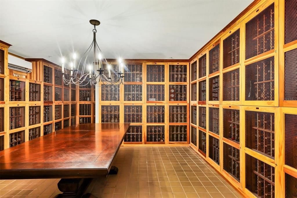 Wine tasting room and storage.