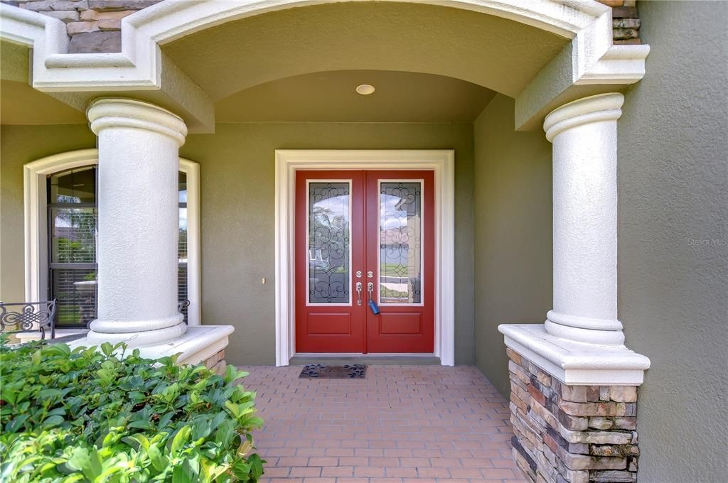 Double front door grand entrance!