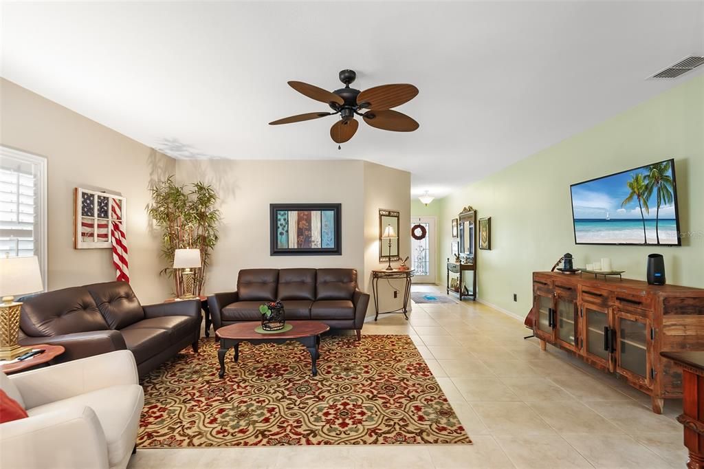 VIEW TOWARDS LIVING ROOM AND ENTRY FOYER