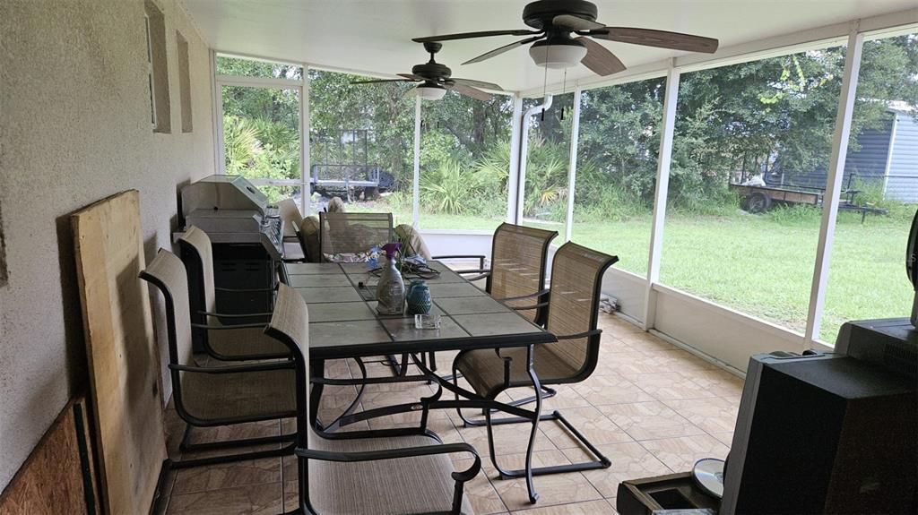 Enclosed Screened Back Porch