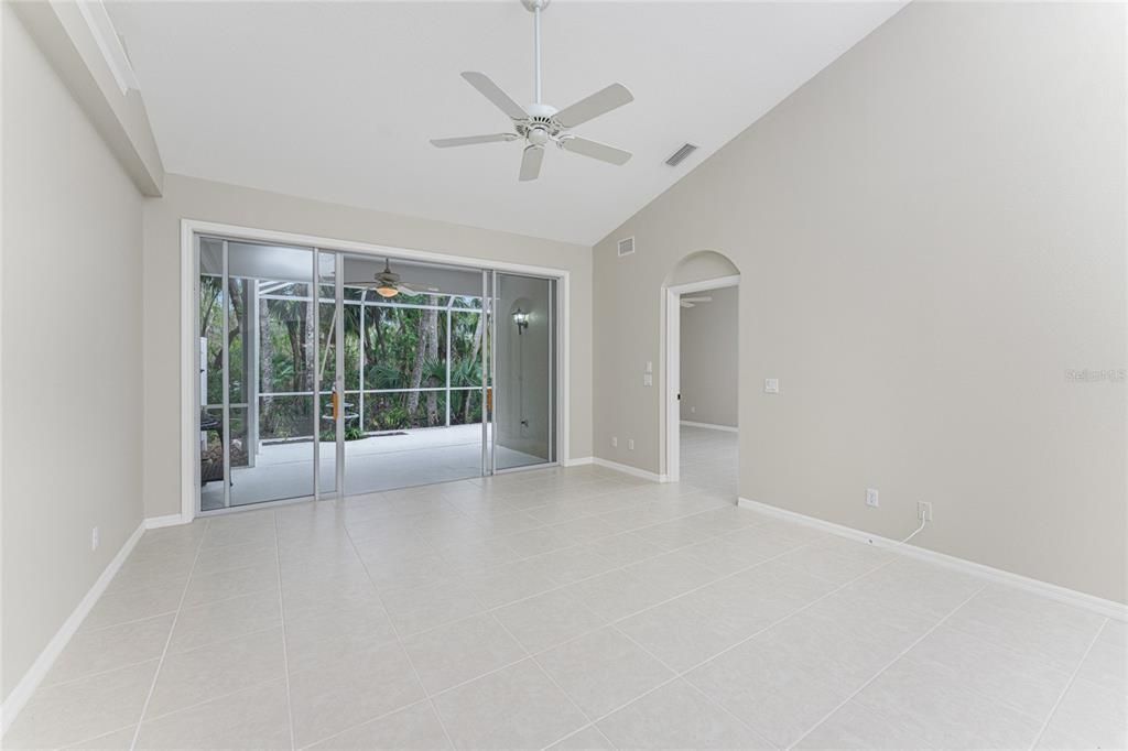 Sliding glass doors leading to lanai...