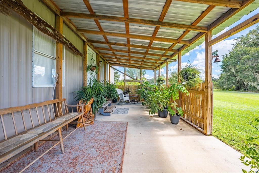 Covered Porch with Added Privacy