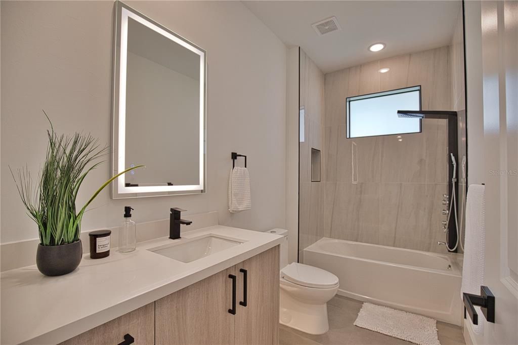 LED under sink, mirrors and Shower Tower