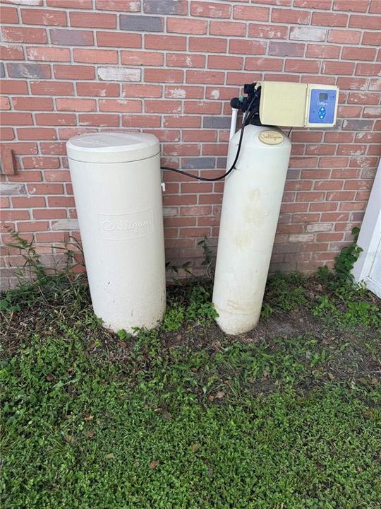 Water Softner outside that comes with home