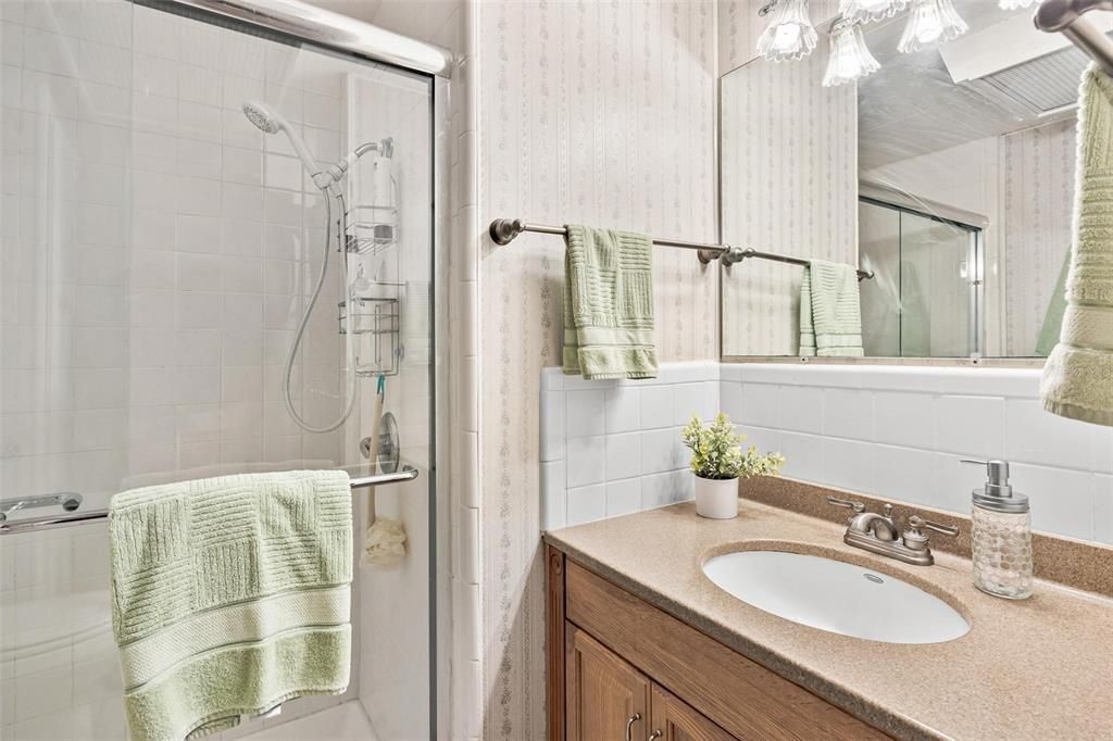 Updated Guest Bath with Raised Vanity