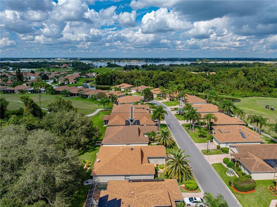 Drone view of neighborhood