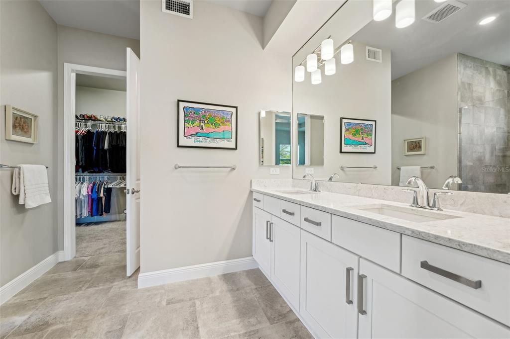 Primary master bath with double sinks