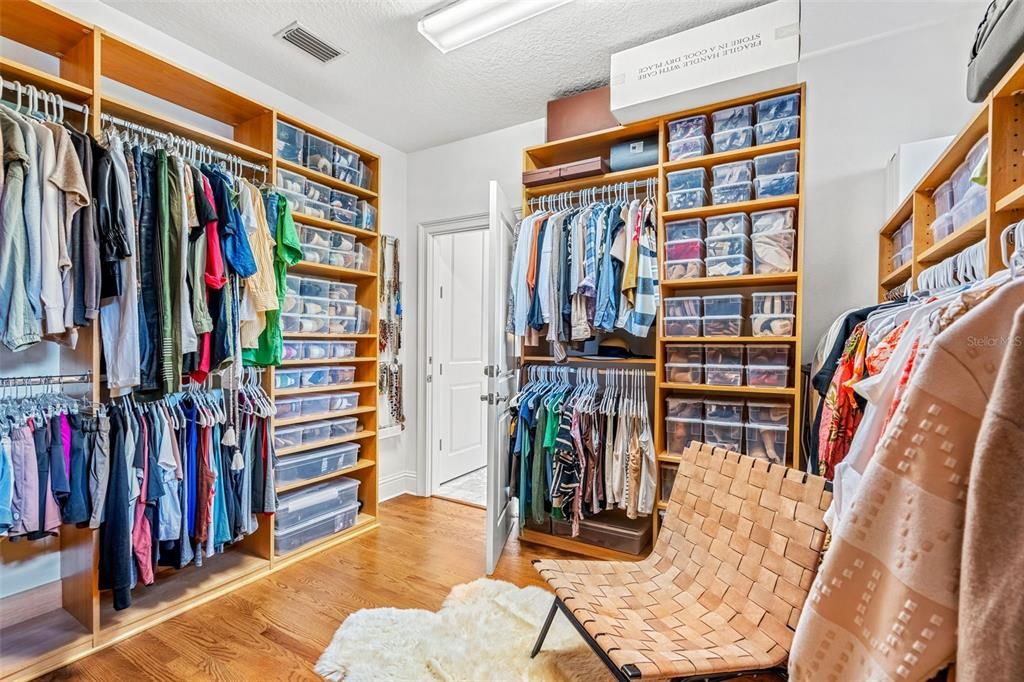 One primary suite walk-in closet