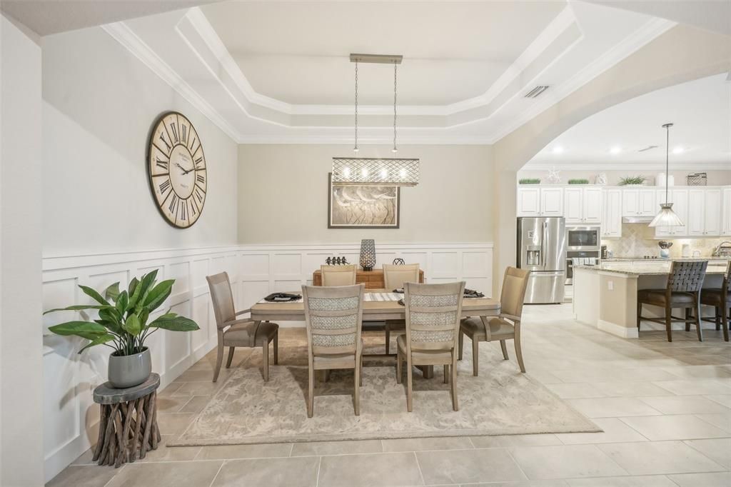 Dining Room with Custom Trim Package