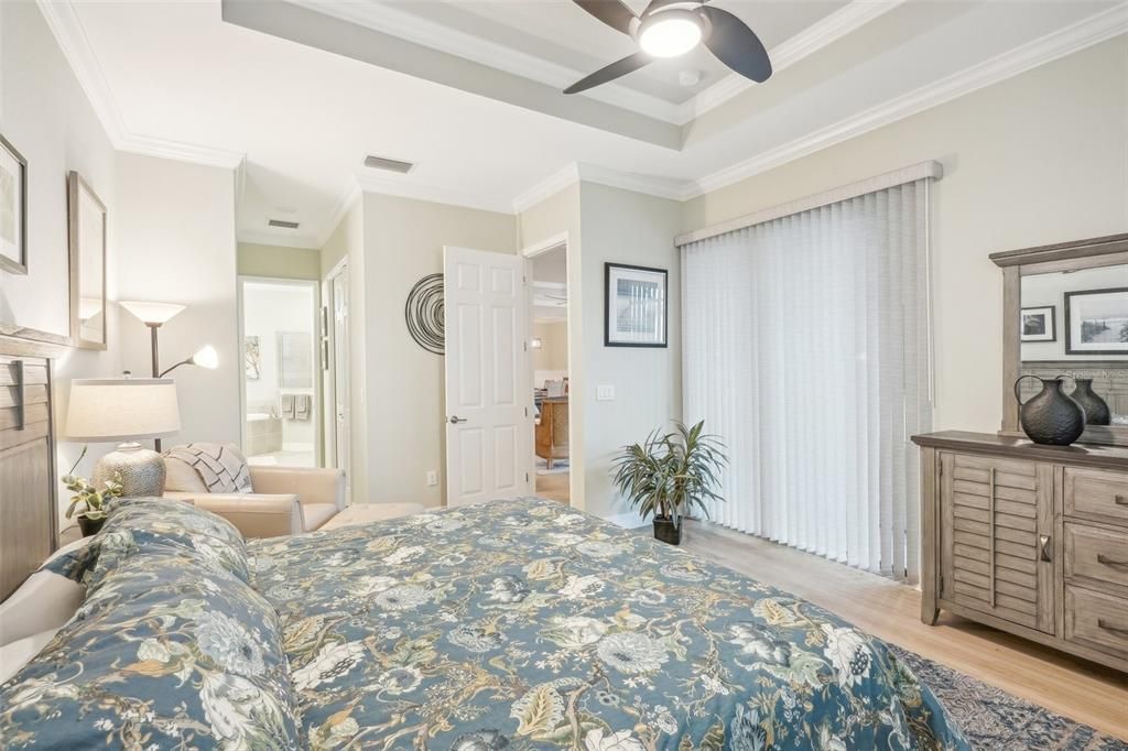 Owner's Suite with Sliding Glass Doors into Lanai