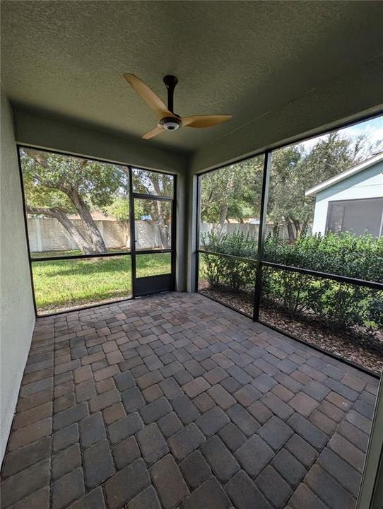 Screened and covered back lanai