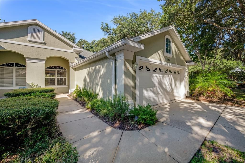 Private entrance and 2 car garage