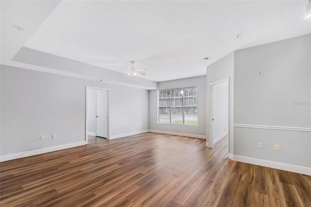 Family/Dining area. Viewing master and second bedroom.