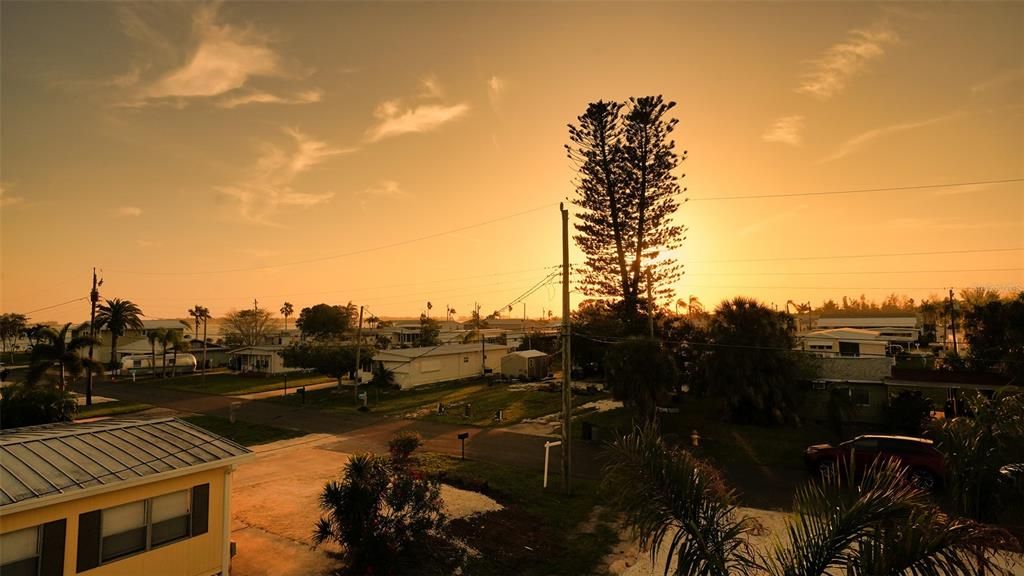 Sunset from the front porch.