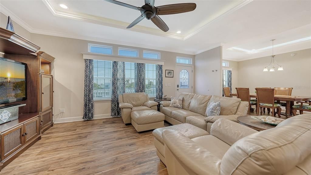 Living room/dining room combo.