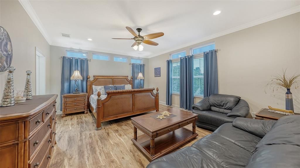 Primary bedroom with Sarasota Bay views.