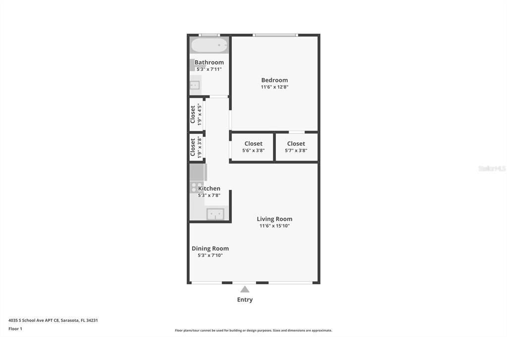 For Sale: $137,000 (1 beds, 1 baths, 561 Square Feet)