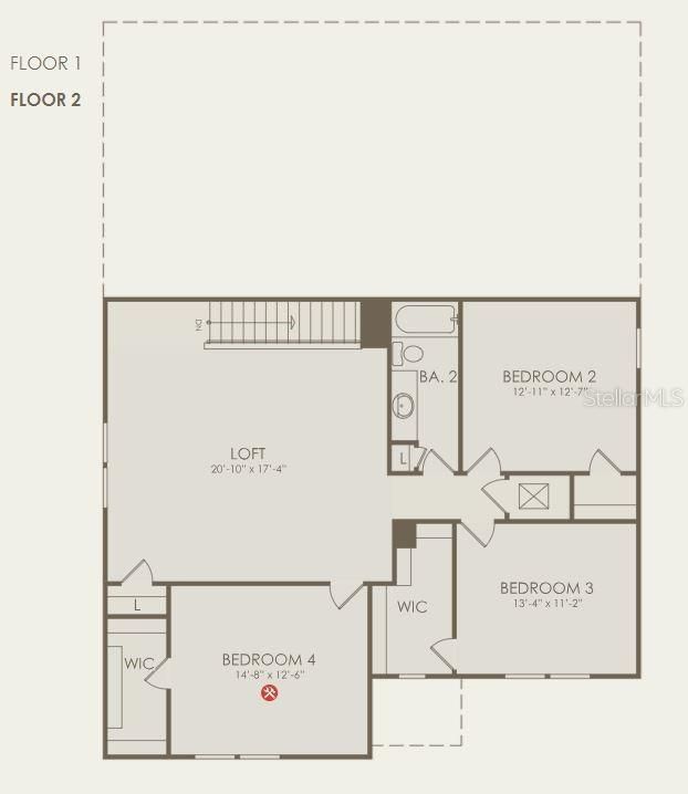 Floor plan with options selected