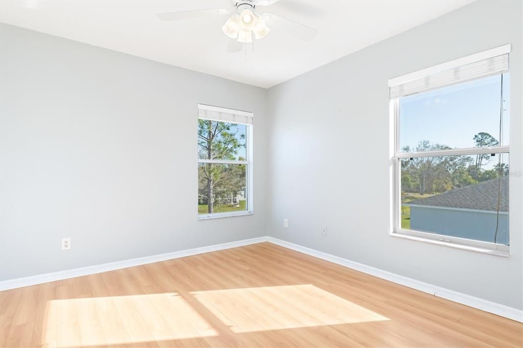 Bedroom 2 - windows face back yard - Walk in Closet