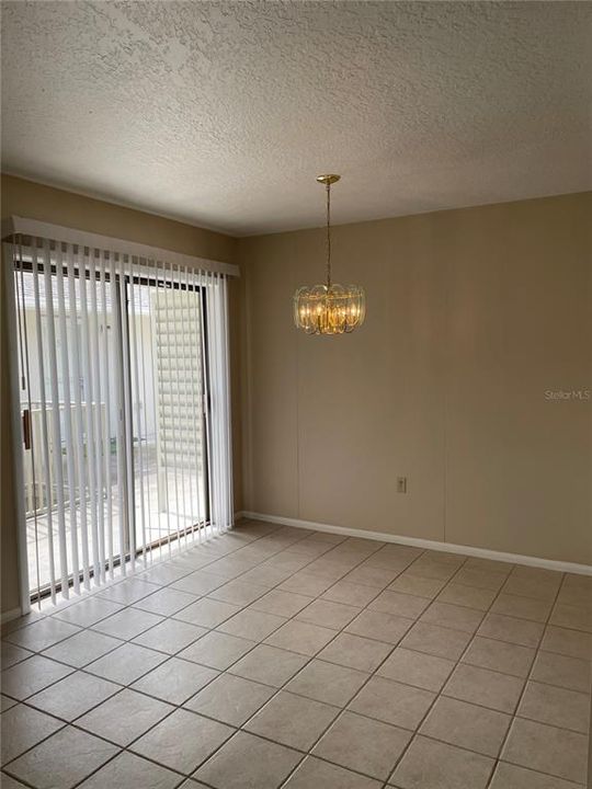 Dining Room with sliding glass doors