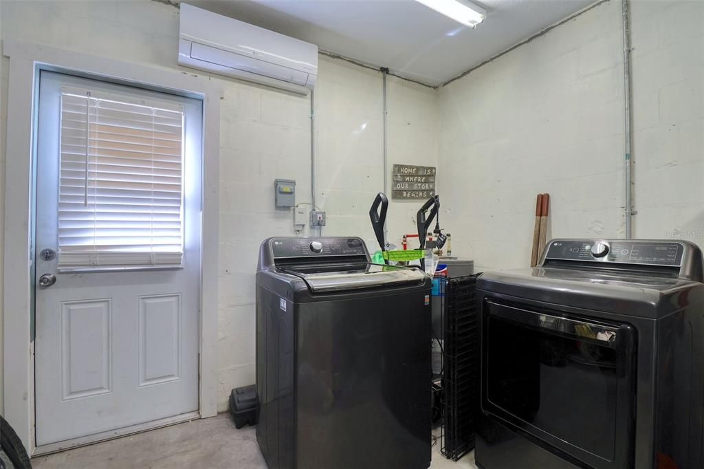 Washer & Dryer in the garage