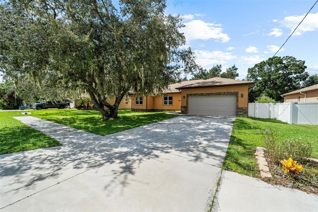 2 Car Garage and Driveway