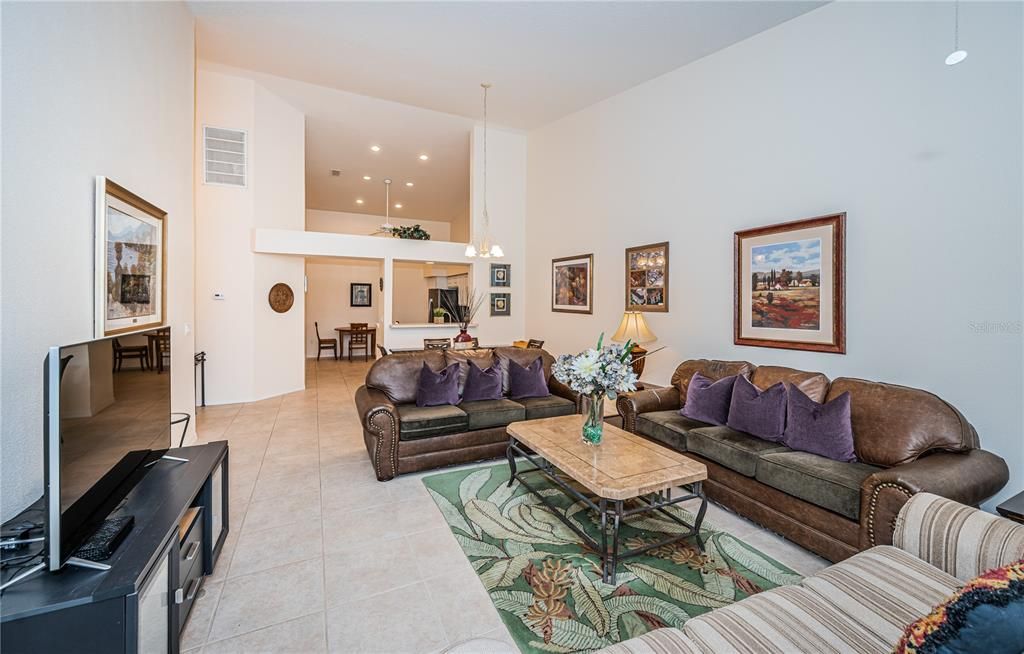 Living room view facing kitchen