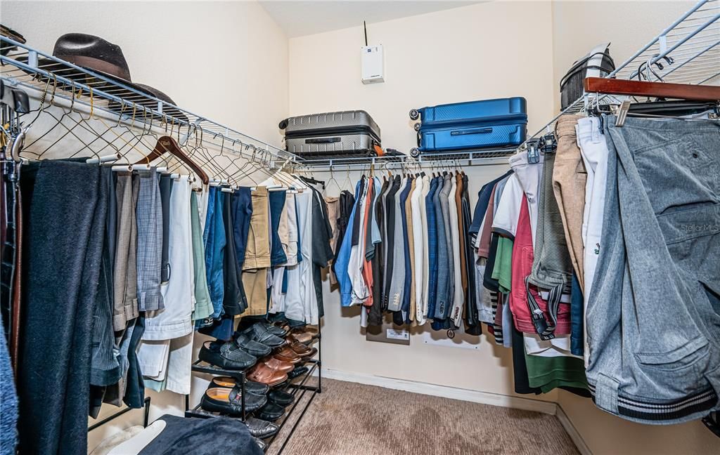 Walk in closet off Master Bath