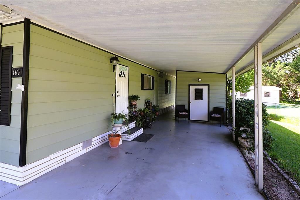 carport and laundry room...