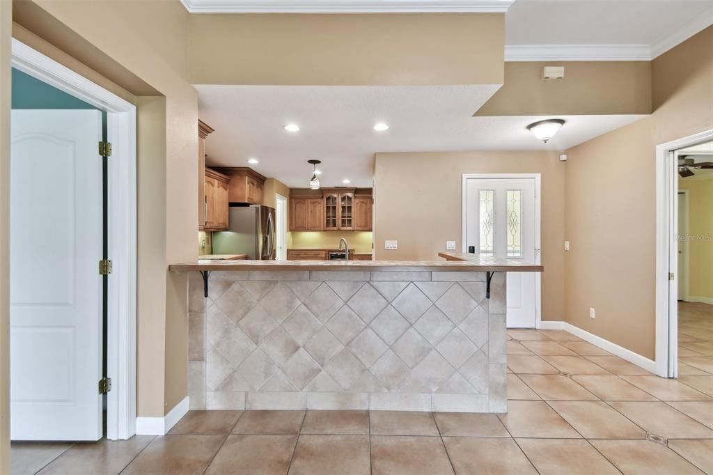 Kitchen w/ Door to Master on Left