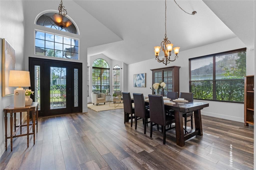 Foyer, and Formal Dining Room and Living Room