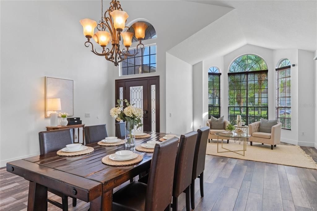 Foyer, and Formal Dining Room and Living Room