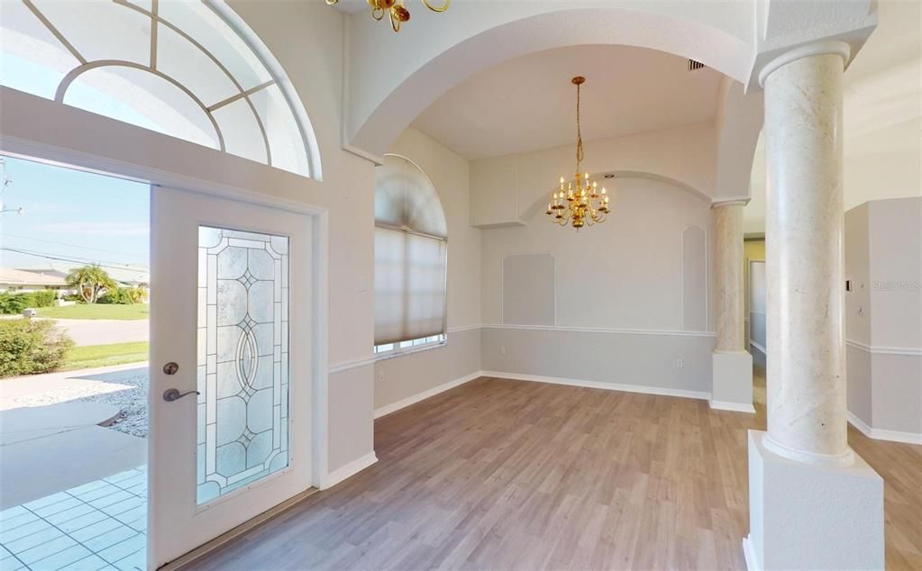 Foyer and Formal Dining Room view