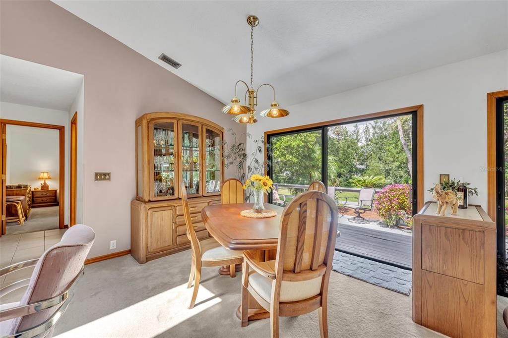 Dining Room With Beautiful Backyard Views