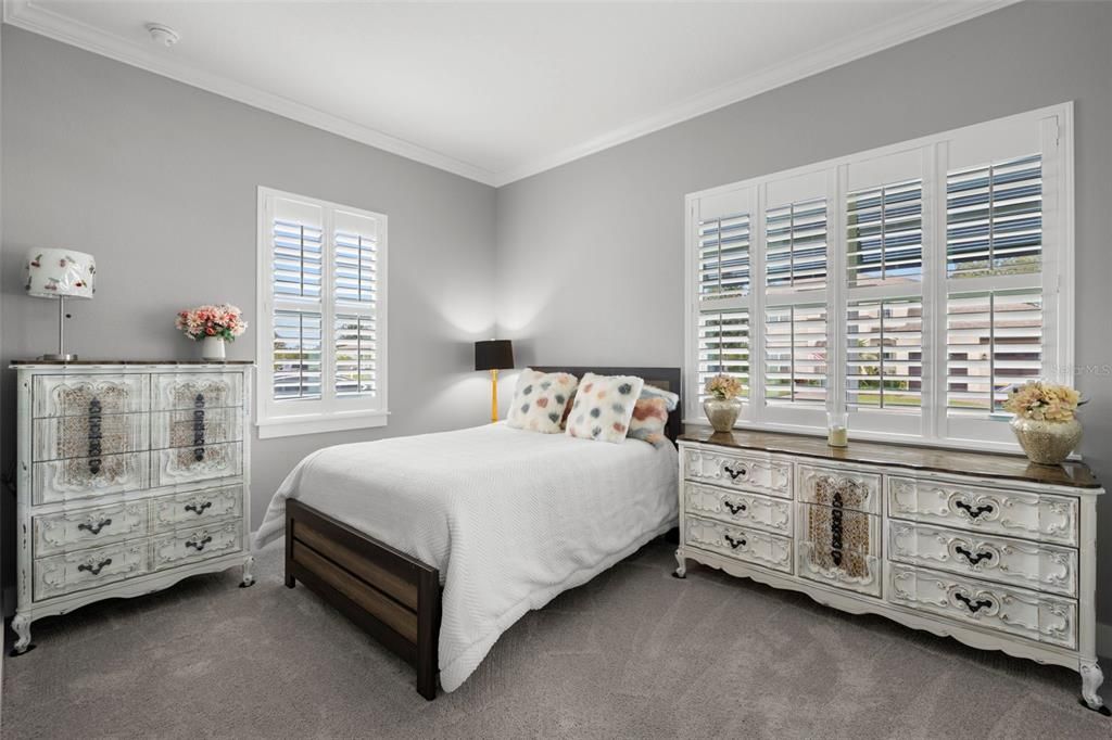 In-Law Quarters/3rd Bedroom with Plantation Shutters, Crown Molding & walk-in closet